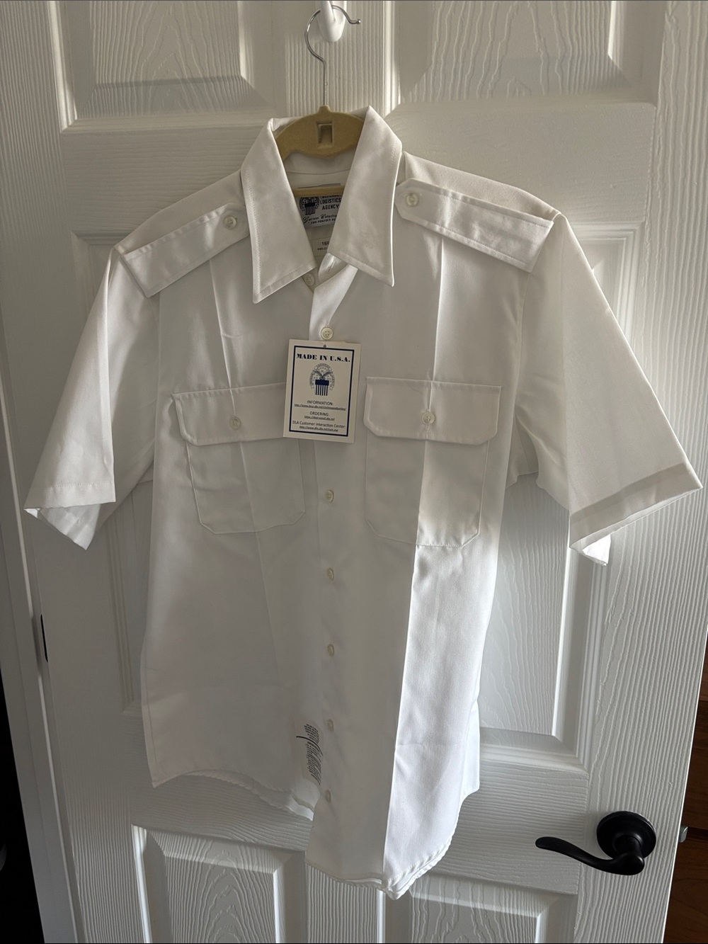 Men's Army White Short Sleeve Shirt